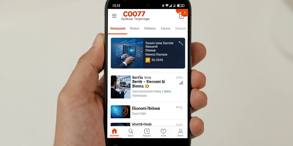Tampilan antarmuka COO77 yang modern dan informatif.