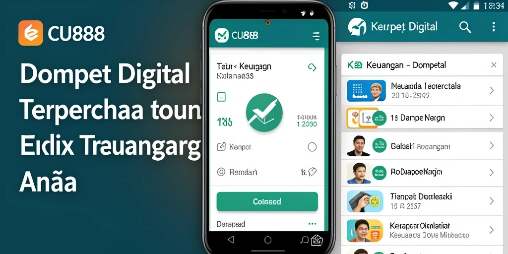 Antarmuka CU888 yang modern dan fungsional untuk Dompet Digital.