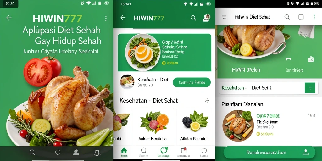 Antarmuka HIWIN777 yang menarik dan mudah digunakan untuk Diet Sehat.