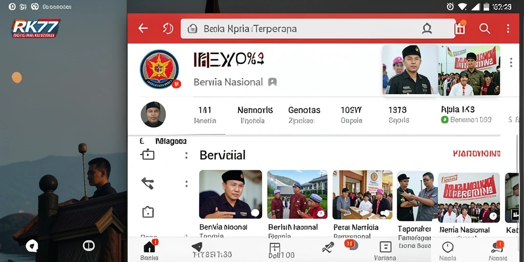 Tampilan antarmuka RK77 yang modern dan informatif.