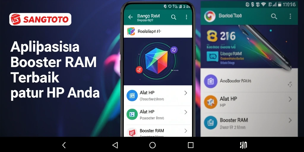 Antarmuka SANGTOTO, aplikasi Booster RAM yang mengoptimalkan performa perangkat.